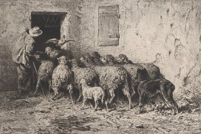 De Terugkeer door Charles Emile Jacque