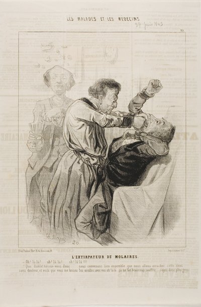 De Tandentrekker (plaat 15) door Charles Emile Jacque