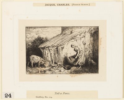 Varkensdak door Charles Emile Jacque