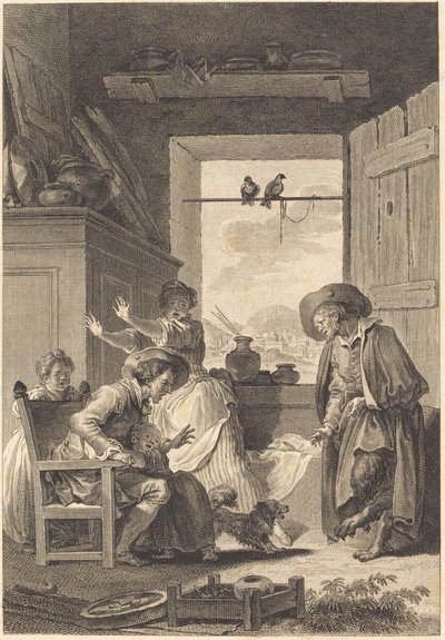 Belphegor door Charles Emmanuel Patas and Antoine Jean Duclos after Jean Honoré Fragonard