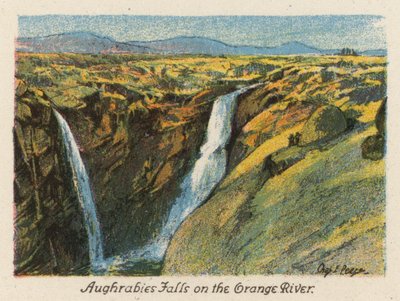 Zuid-Afrika: Aughrabies Watervallen aan de Oranjerivier door Charles Ernest Peers