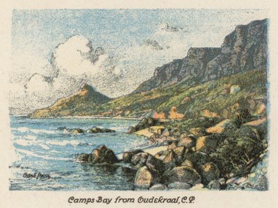 Zuid-Afrika: Camps Bay vanaf Oudekraal, CP door Charles Ernest Peers