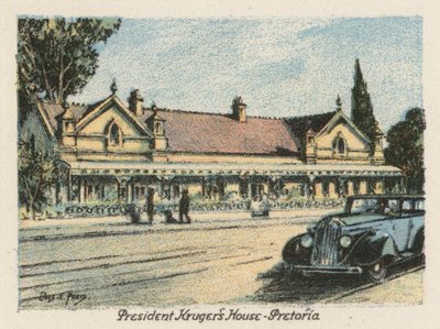 Zuid-Afrika: Huis van president Kruger, Pretoria door Charles Ernest Peers