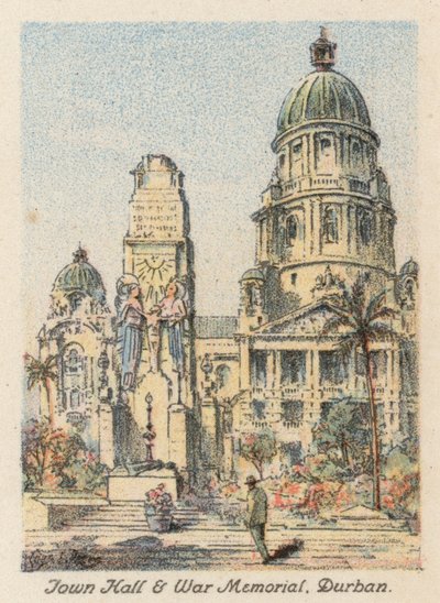 Zuid-Afrika: Stadhuis en Oorlogsmonument, Durban door Charles Ernest Peers