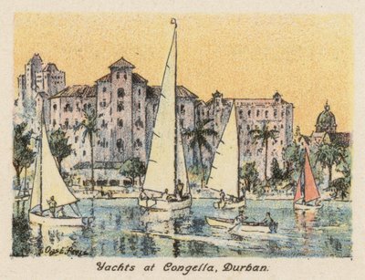 Zuid-Afrika: Jachten bij Congella, Durban door Charles Ernest Peers