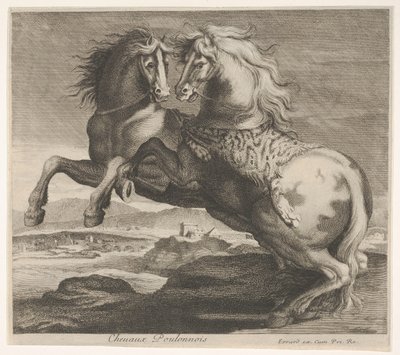 Poulonnois paarden door Charles Errard le fils