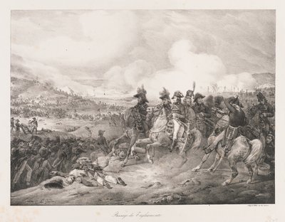 De Iagliomento oversteken, begin 19e eeuw door Charles Etienne Pierre Motte