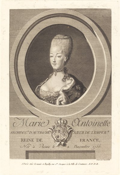 Marie-Antoinette door Charles Eugene Duponchel