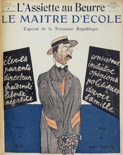 De schoolmeester, korporaal van de Derde Republiek, illustratie door Charles Gir - in L