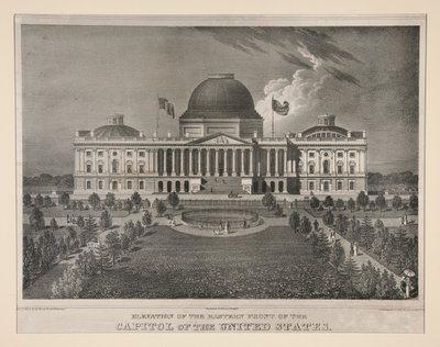 Verhoging van het oostelijke punt van het Capitool van de Verenigde Staten (Washington, D.C.) door Charles Fenderich