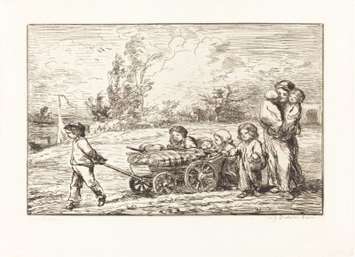 Aan boord van de Bottin door Charles Francois Daubigny