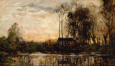 Avond in Bas Meudon door Charles Francois Daubigny