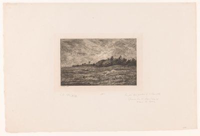Landschap met grazend vee en konijnen door Charles Francois Daubigny