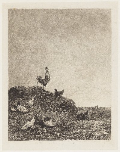Het lied van de haan door Charles Francois Daubigny