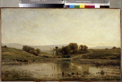 De vijver door Charles Francois Daubigny