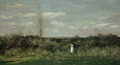 Landschap in de lente, 1862 door Charles Francois Daubigny