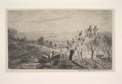 Zonsopgang door Charles Francois Daubigny
