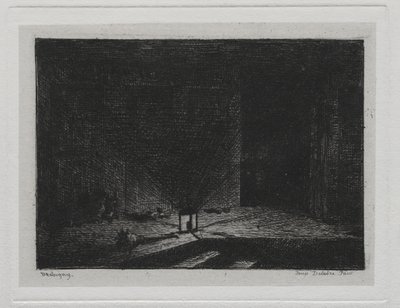 De Boottocht: Interieur van een Herberg (De Gang van een Herberg) door Charles Francois Daubigny