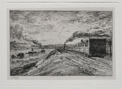 De Boottocht: Het Vertrek (De Terugkeer) door Charles Francois Daubigny