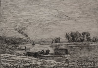 De Boot in Conflans door Charles Francois Daubigny