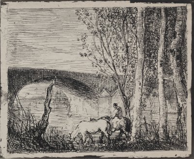 De Brug door Charles Francois Daubigny