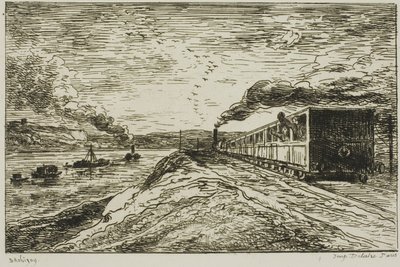Het vertrek (De terugkeer) door Charles Francois Daubigny