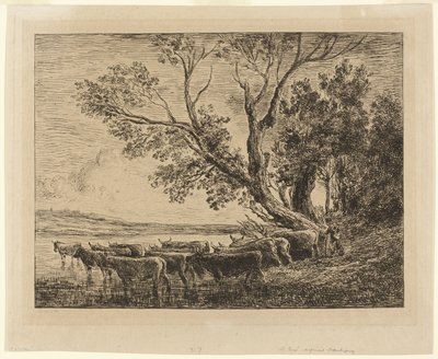 De doorwaadbare plaats door Charles Francois Daubigny