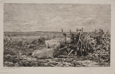 De Druivenoogst door Charles Francois Daubigny