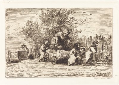 De erfenis van de koets door Charles Francois Daubigny
