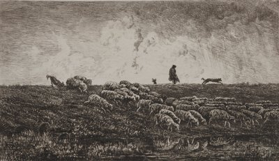 De Regenbui door Charles Francois Daubigny