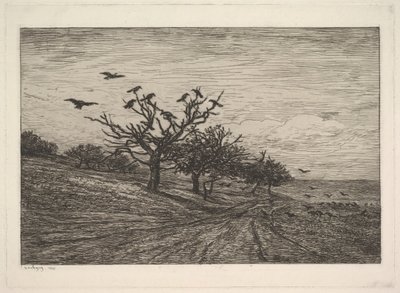 Boom vol kraaien door Charles Francois Daubigny