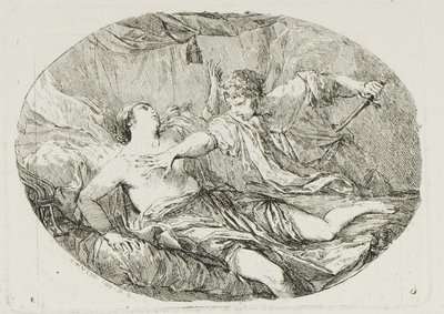 Tarquin en Lucretia door Charles Francois Hutin