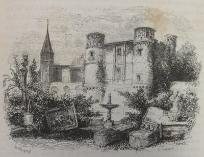 Kasteel van Gaillon in ruïnes door Charles Francois Daubigny