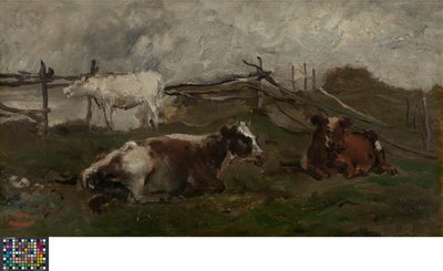 Koeien in de wei door Charles Francois Daubigny