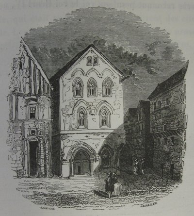 Het huis van de tempeliers in Louviers. Daubigny  John Quartley. door Charles Francois Daubigny