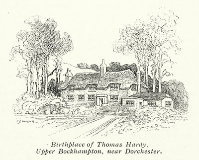 Geboorteplaats van Thomas Hardy, Upper Bockhampton, nabij Dorchester door Charles George Harper