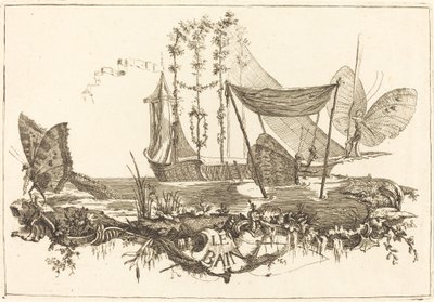 Het bad door Charles Germain de Saint Aubin