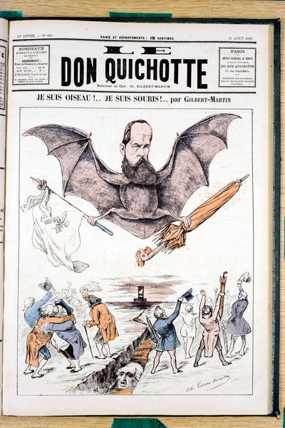 Omslag van Le Don Quixote, Satirisch in Kleuren door Charles Gilbert Martin