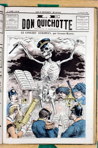 Omslag van "Le Don Quixote", nummer 422, Satirisch in kleuren door Charles Gilbert Martin