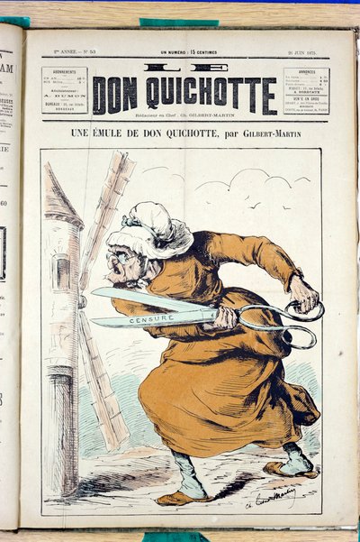Omslag van Le Don Quixote, nummer 53, Satirique en Colours door Charles Gilbert Martin
