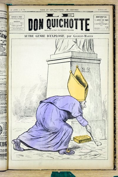 Omslag van Le Don Quixote, nummer 925, Satirique in kleuren door Charles Gilbert Martin