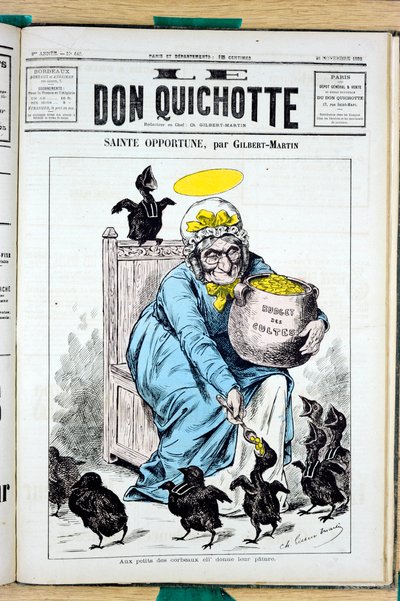 Omslag van Le Don Quixote, nummer 440, Satirisch in Kleuren door Charles Gilbert Martin