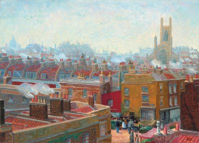 Een Hoek in Chelsea door Charles Ginner