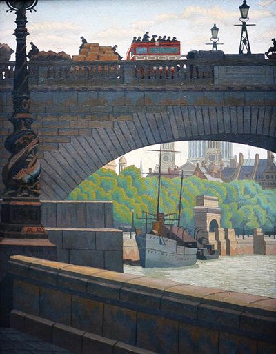 Oude Waterloo Brug door Charles Ginner