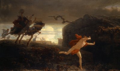 Pentheus Achtervolgd door de Maenaden door Charles Gleyre