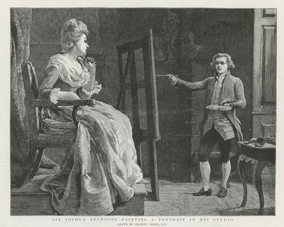 Sir Joshua Reynolds in Londen door Charles Green