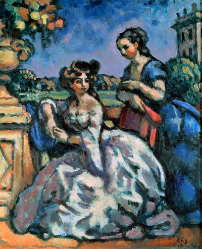 Het terras, 1909 door Charles Guerin