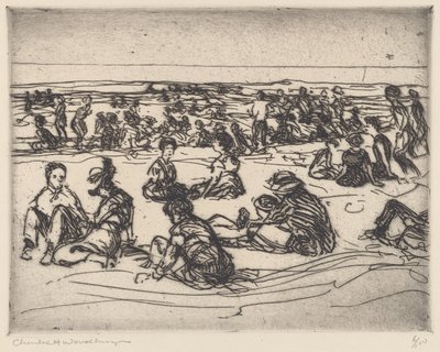 Op het Strand door Charles H. Woodbury