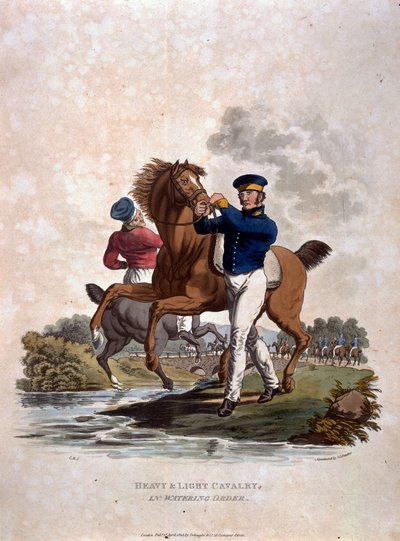 Zware en lichte cavalerie in waterorde, uit 