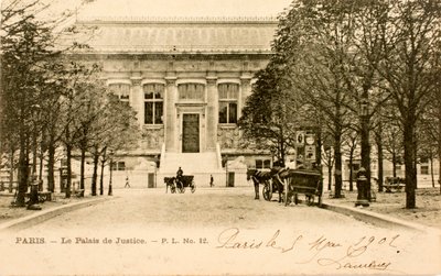 Ansichtkaart Palais de Justice Parijs Seine Ile de France Frankrijk door Augustus Kollner